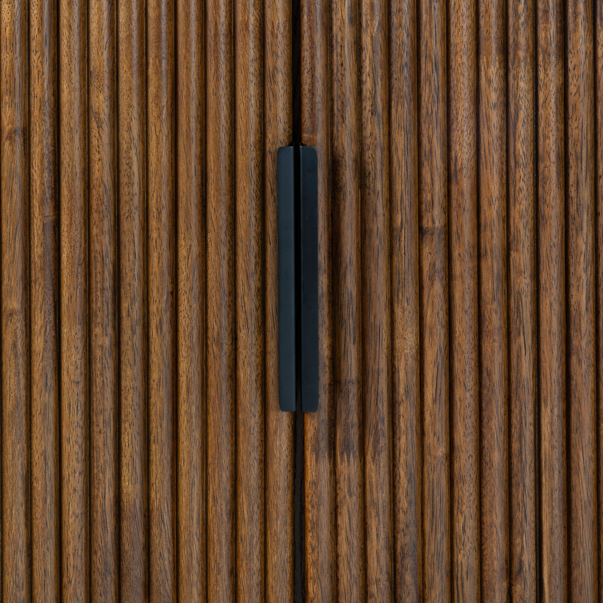 Shelbie 3 Door Reeded Sideboard And TV Stand in Medium Oak and Black
