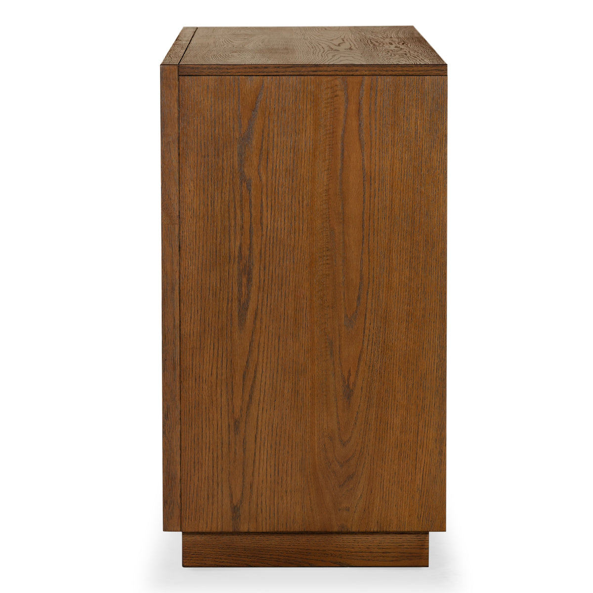 Shelbie 3 Door Reeded Sideboard And TV Stand in Medium Oak and Black