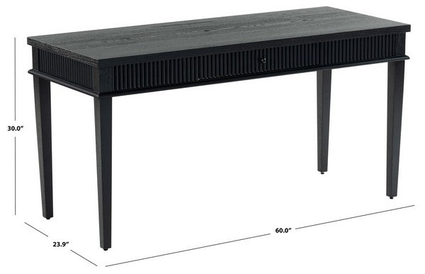 Shelbie Wood Desk in Black