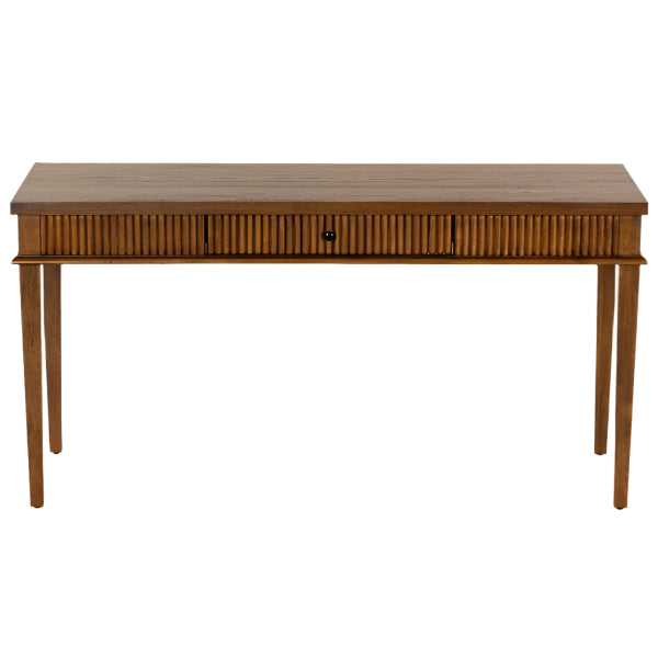 Shelbie Wood Desk in Medium Oak and Black