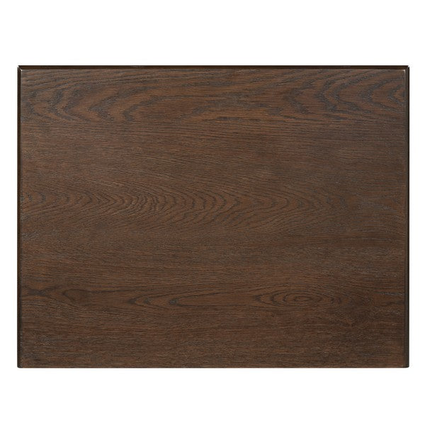 Trevor Wood Nightstand with 3 Drawer in Dark Walnut