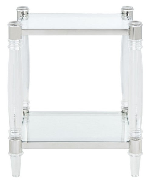 Isabelle Silver Acrylic Accent Table - The Mayfair Hall