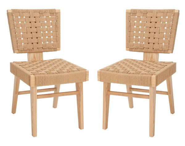 Susanne Natural Woven Dining Chair (Set of 2) - The Mayfair Hall