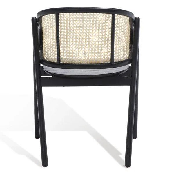 Safavieh Emmy Natural-Black Rattan Back Dining Chair