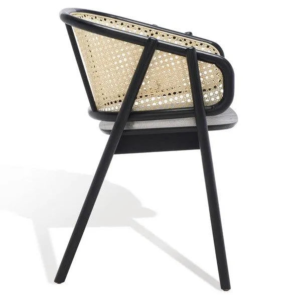 Safavieh Emmy Natural-Black Rattan Back Dining Chair