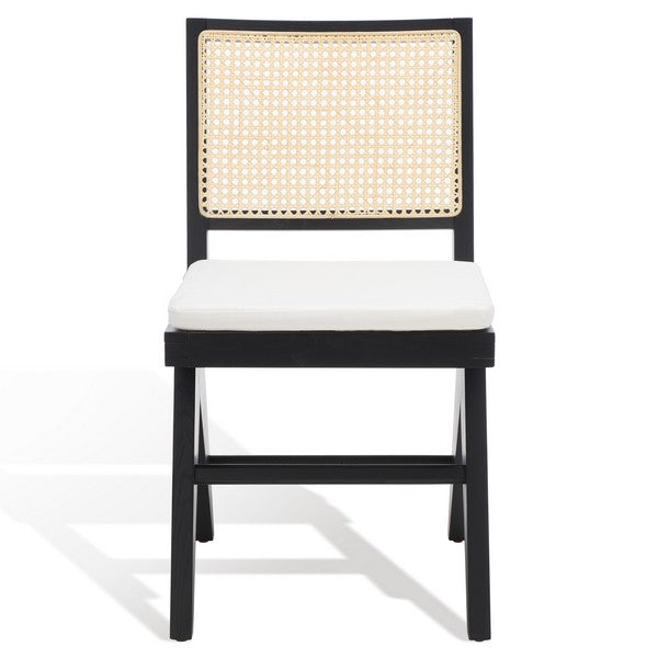 Colette Natural-Black Rattan Dining Chair - The Mayfair Hall