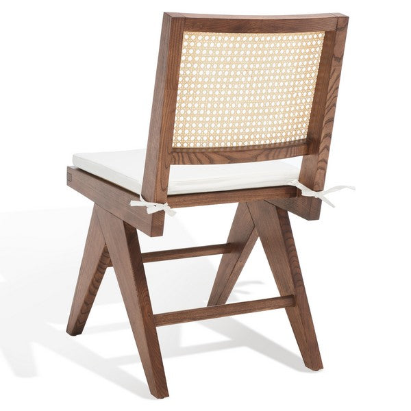 Colette Natural-Walnut Rattan Dining Chair (Set of 2) - The Mayfair Hall