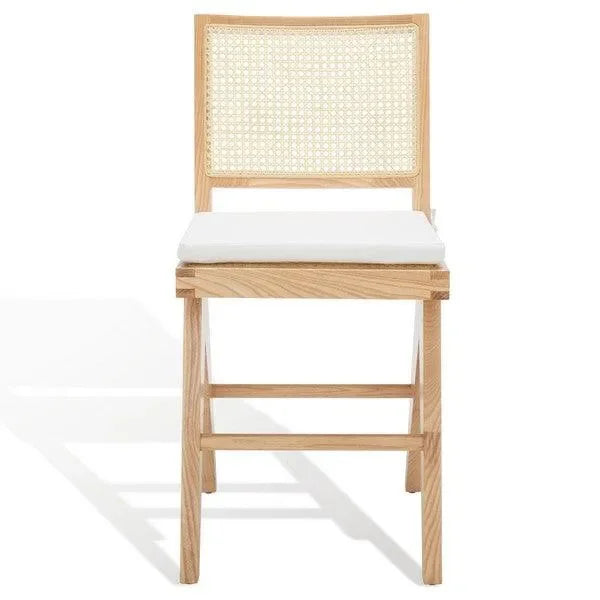 Colette Wood Counter Stool in Natural - The Mayfair Hall