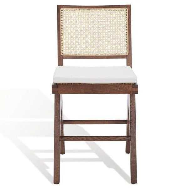Safavieh Colette Walnut-Natural Rattan Counter Stool