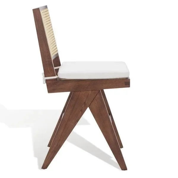 Colette Wood Counter Stool in Walnut - The Mayfair Hall