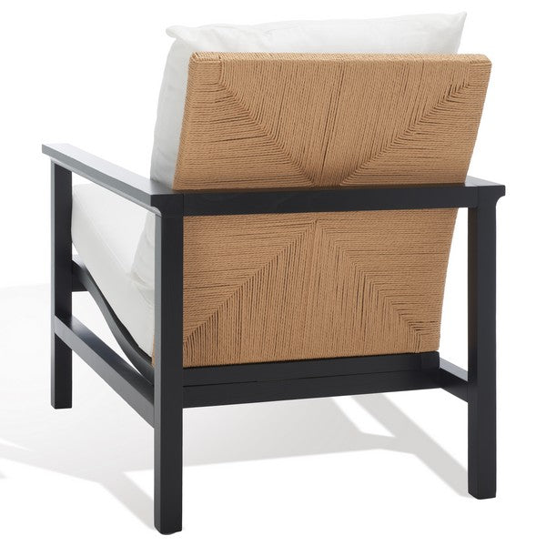 Emmalee Black/Natural Cord Back Accent Chair - The Mayfair Hall