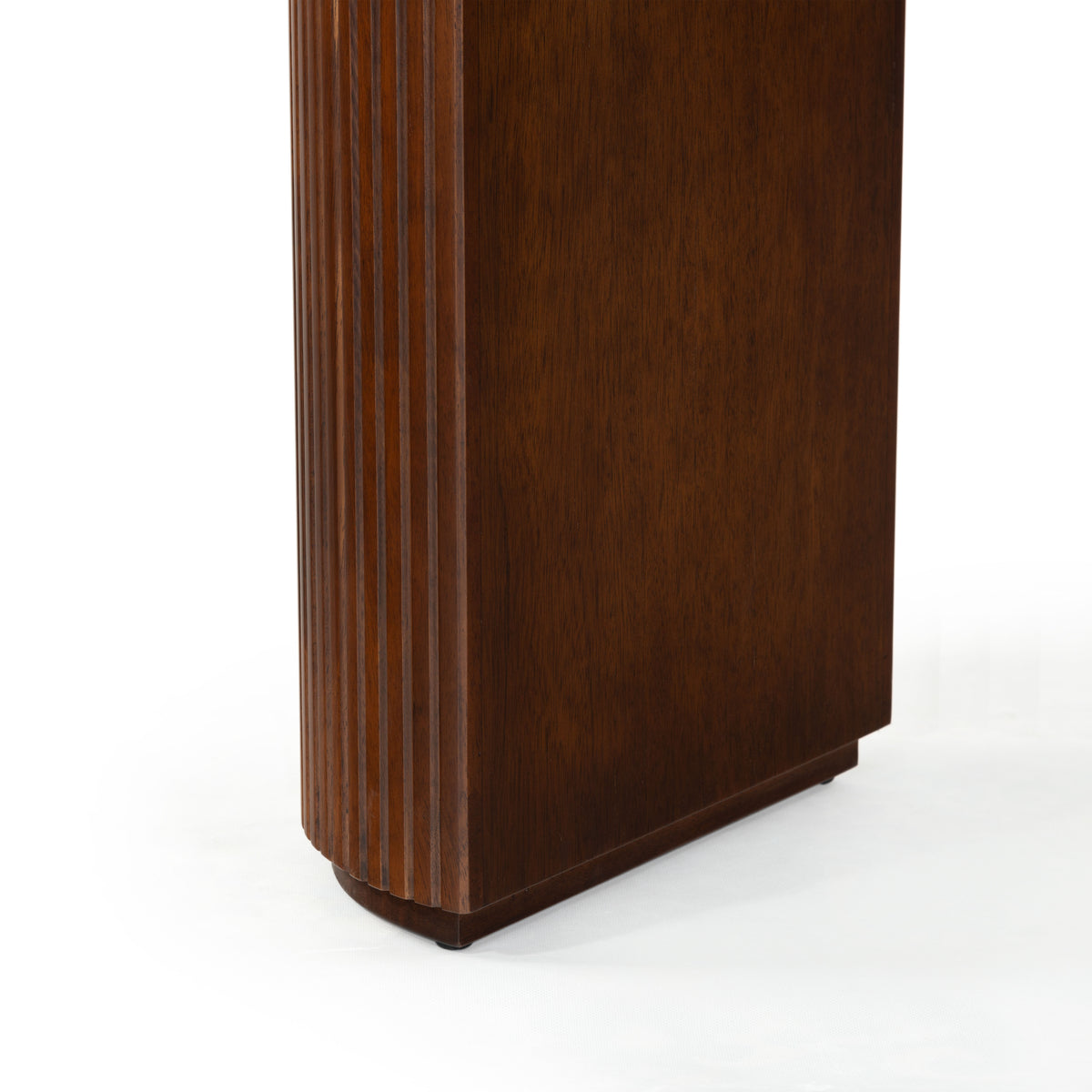 Rikki Fluted 1 Drawer Wood Console in Walnut