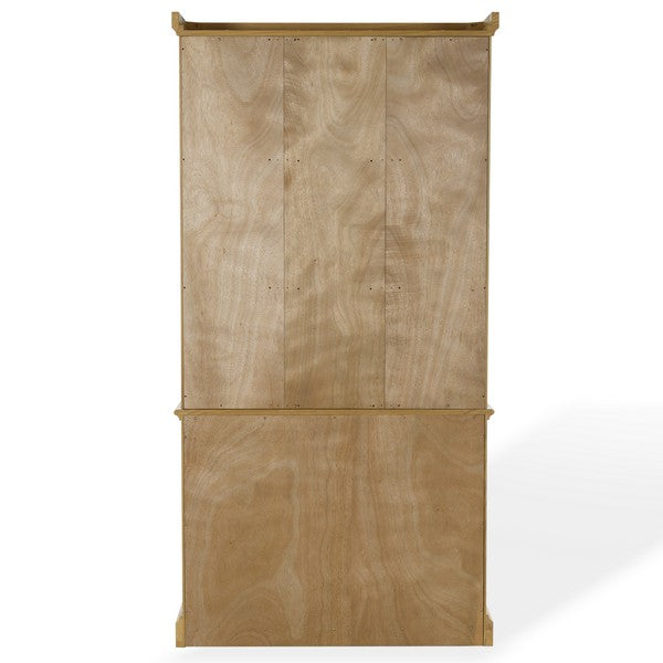 Haylina 4 Shelf Wood Bookcase in Natural