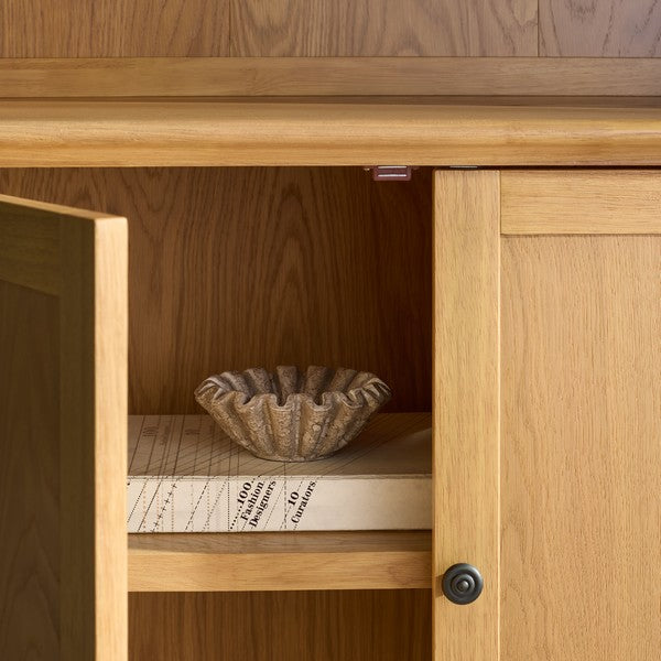 Haylina 4 Shelf Wood Bookcase in Natural