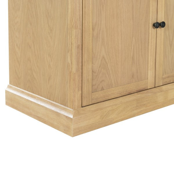 Haylina 4 Shelf Wood Bookcase in Natural