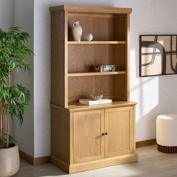 Haylina 4 Shelf Wood Bookcase in Natural