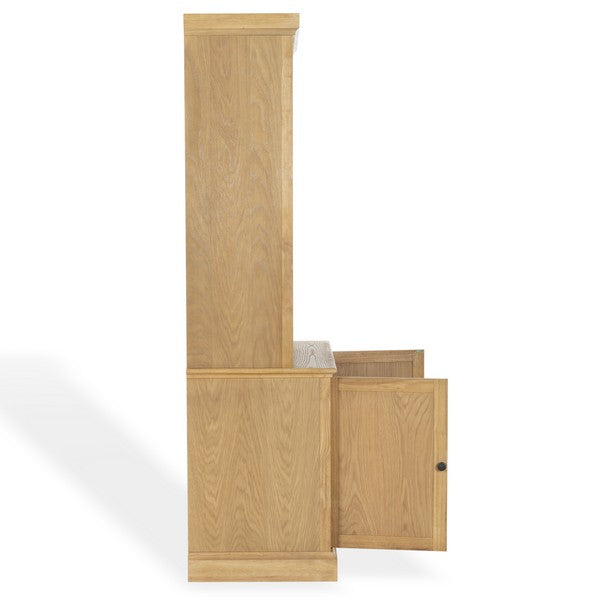 Haylina 4 Shelf Wood Bookcase in Natural