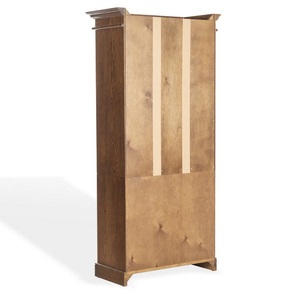 Francesco 4 Shelf Wood Bookcase in Walnut