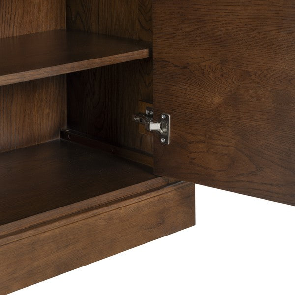 Francesco 4 Shelf Wood Bookcase in Walnut