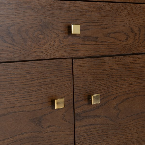 Francesco 4 Shelf Wood Bookcase in Walnut