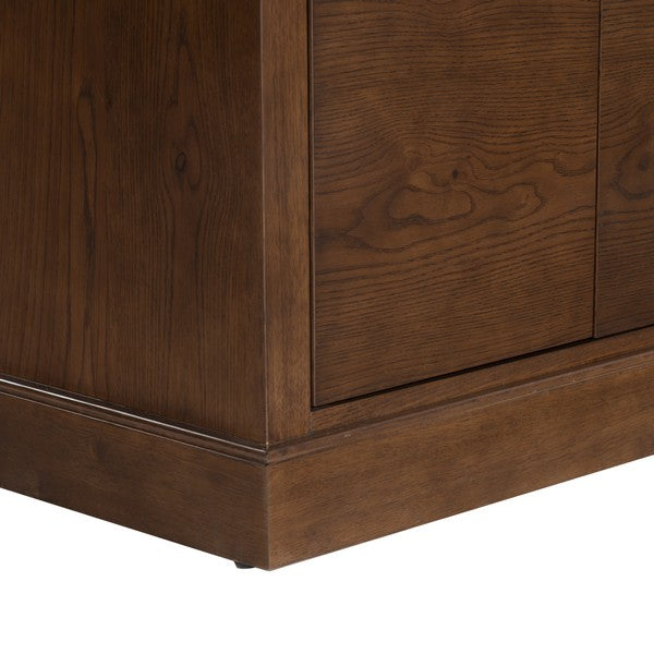 Francesco 4 Shelf Wood Bookcase in Walnut