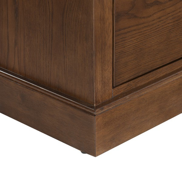 Francesco 4 Shelf Wood Bookcase in Walnut