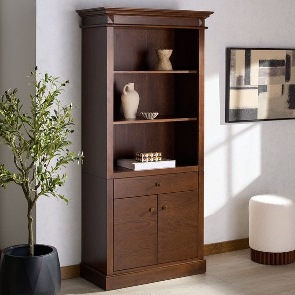 Francesco 4 Shelf Wood Bookcase - Thumbnail 3