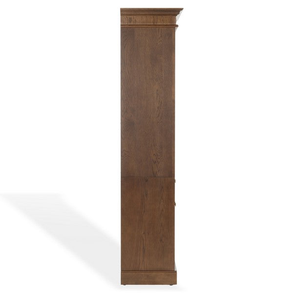 Francesco 4 Shelf Wood Bookcase in Walnut