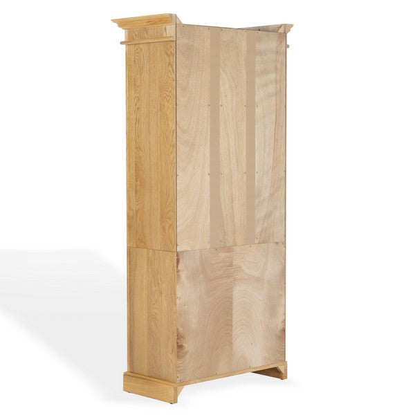 Francesco 4 Shelf Wood Bookcase in Natural