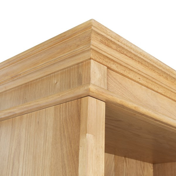 Francesco 4 Shelf Wood Bookcase in Natural