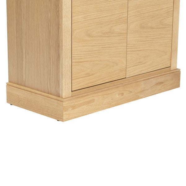 Francesco 4 Shelf Wood Bookcase in Natural