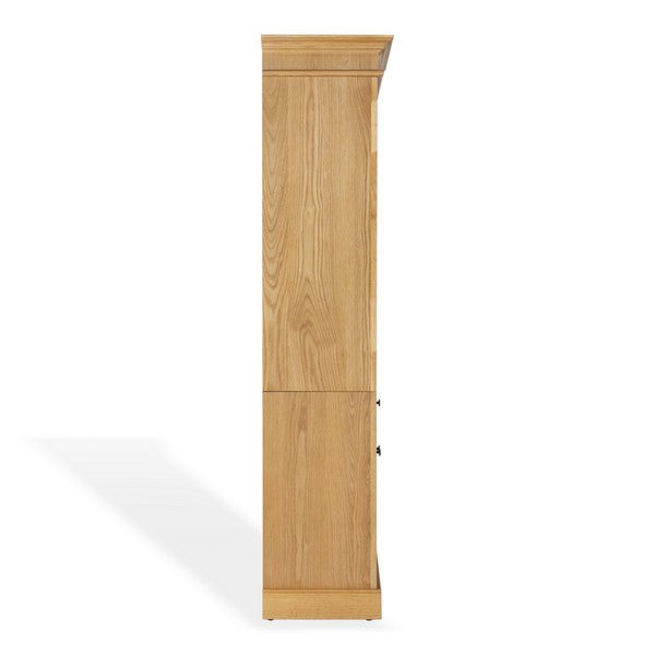 Francesco 4 Shelf Wood Bookcase in Natural