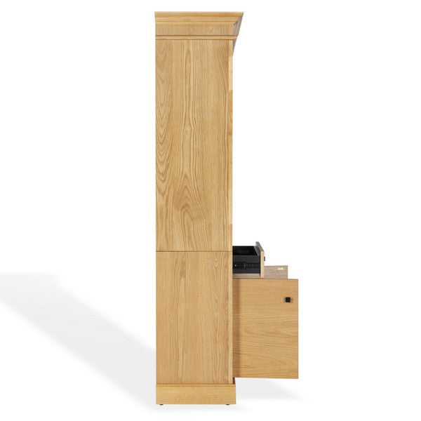 Francesco 4 Shelf Wood Bookcase in Natural