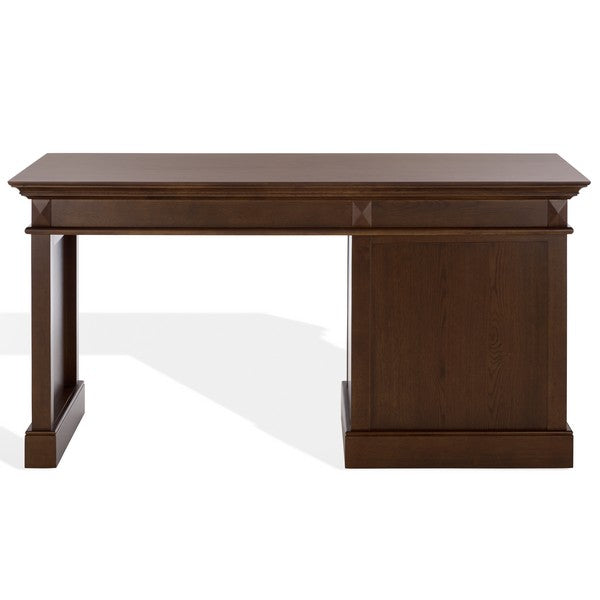 Francesco 4 Drawer Wood Desk in Walnut