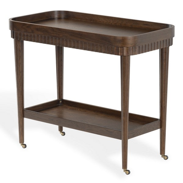 Feliciabriana Wood Bar Cart in Walnut