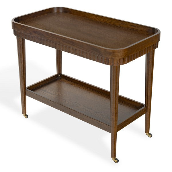Feliciabriana Wood Bar Cart in Walnut