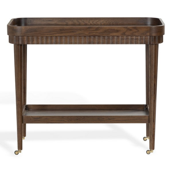 Feliciabriana Wood Bar Cart in Walnut