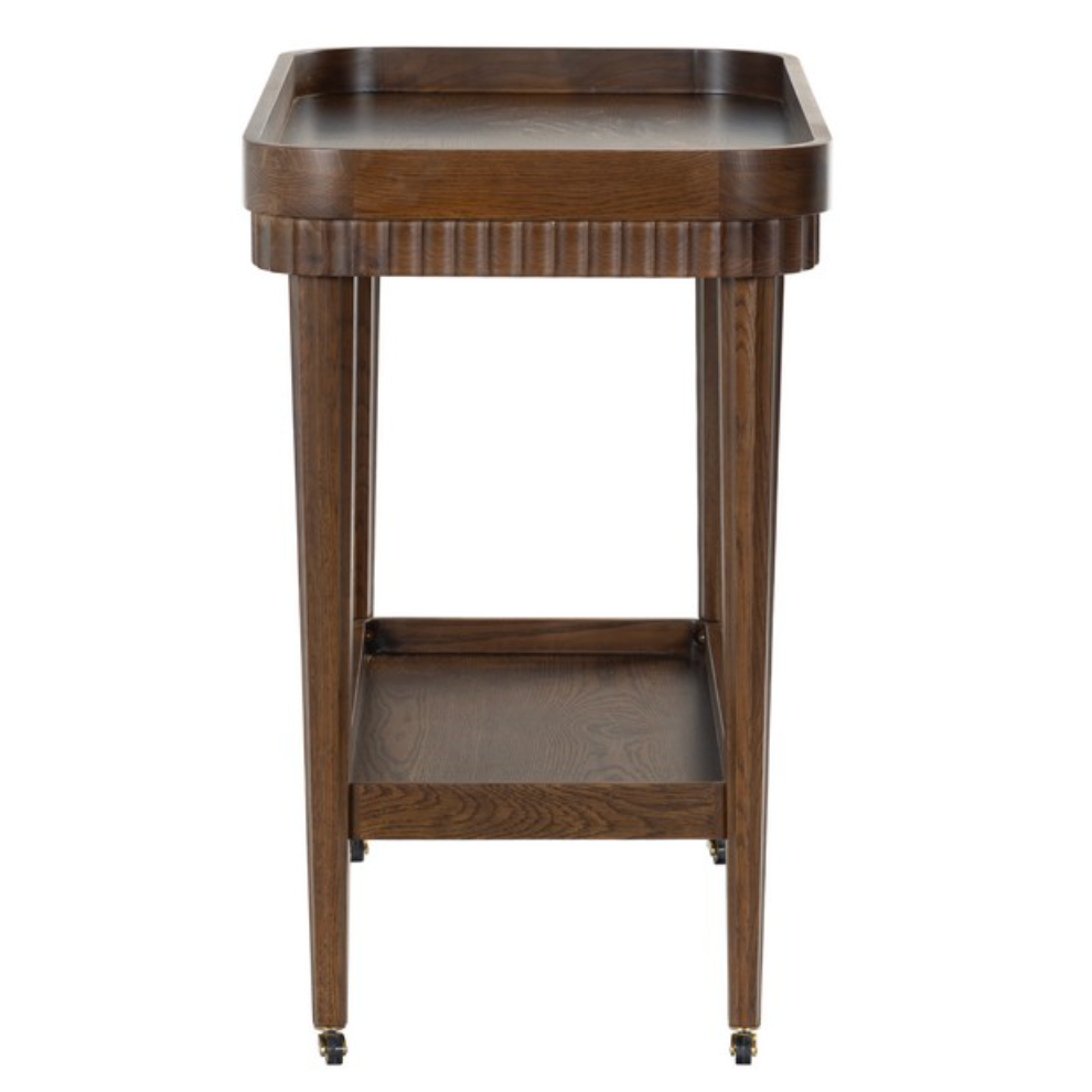 Feliciabriana Wood Bar Cart in Walnut