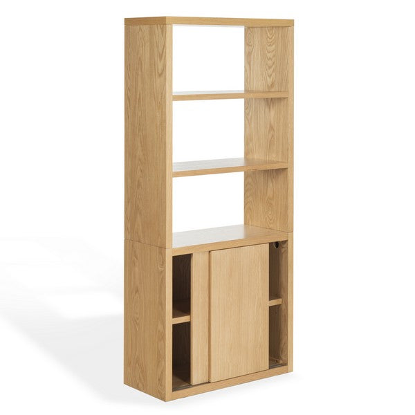 Elanna Wood 4 Shelf Bookcase in Natural