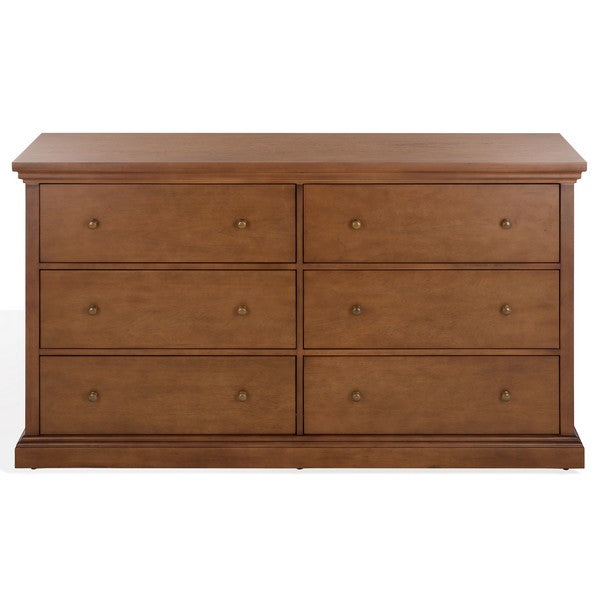 Lizzy 6 Drawer Dresser in Walnut