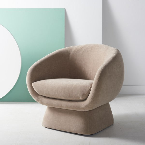 Kiana Light Brown Modern Accent Chair - The Mayfair Hall