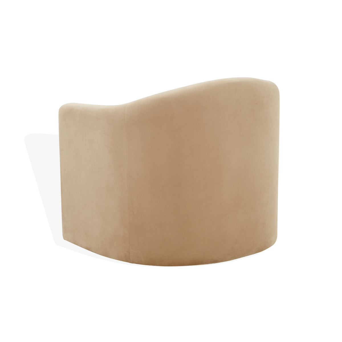 Laylette Velvet Accent Chair in Light Brown