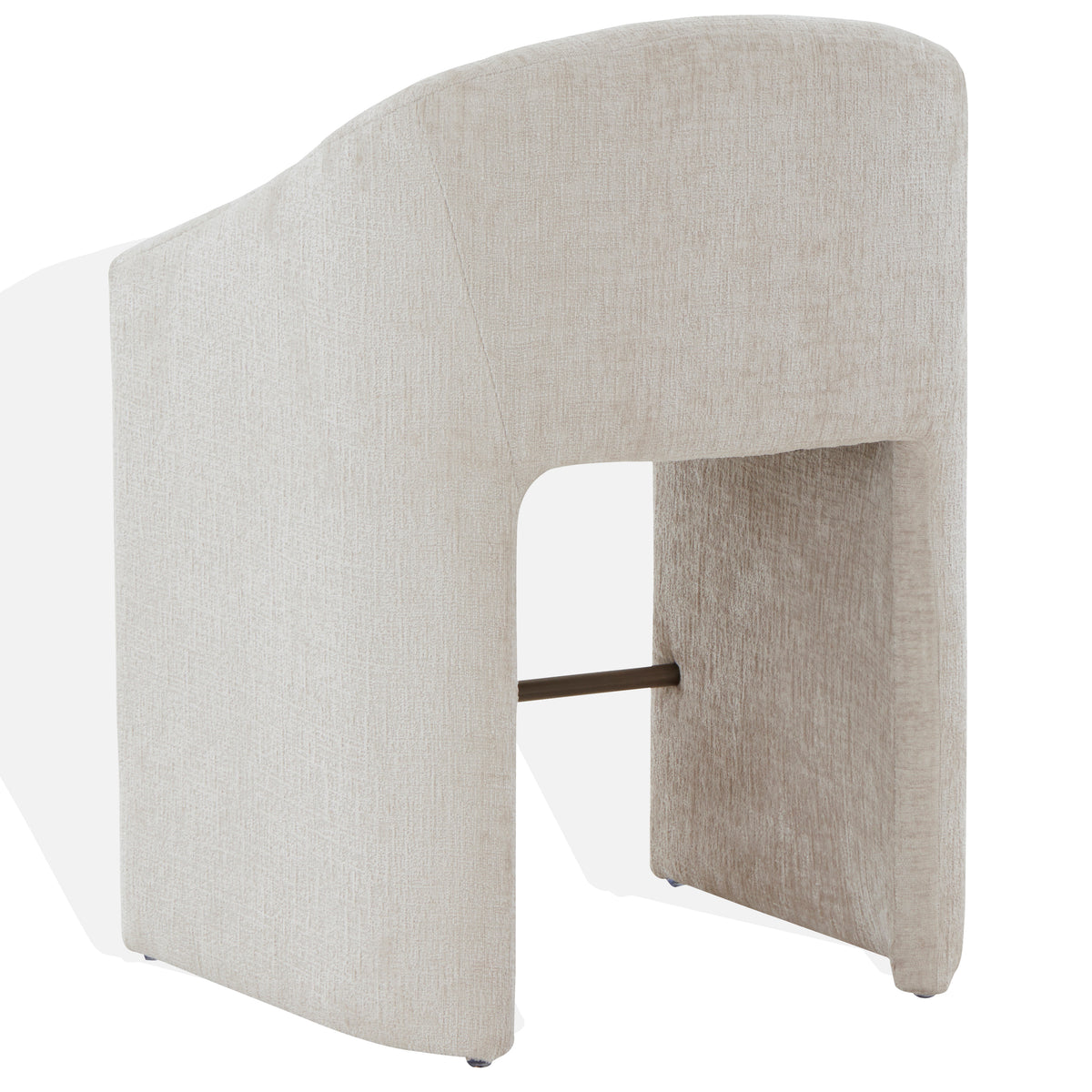 Kagan Chenille Counter Stool in Cream