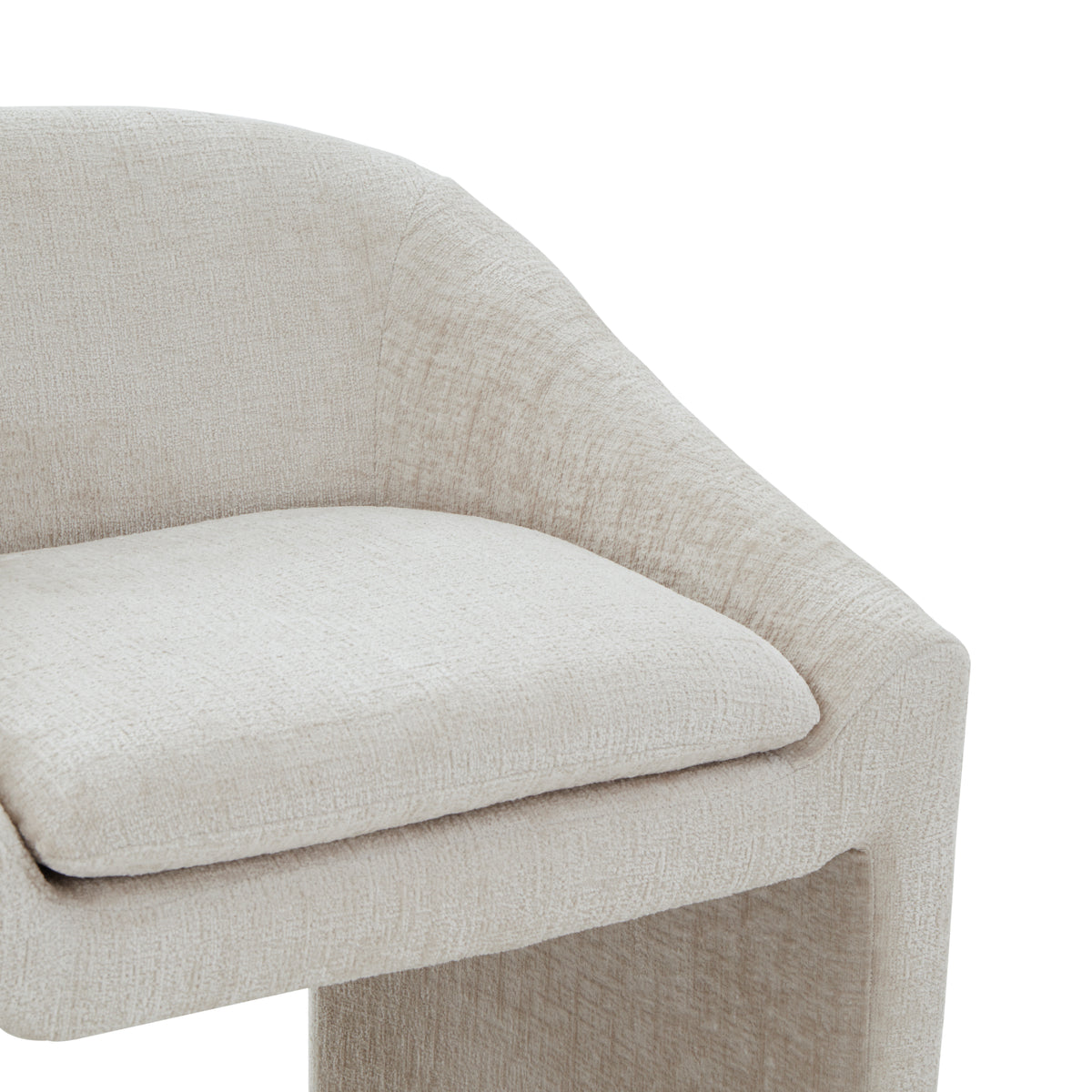 Kagan Chenille Counter Stool in Cream