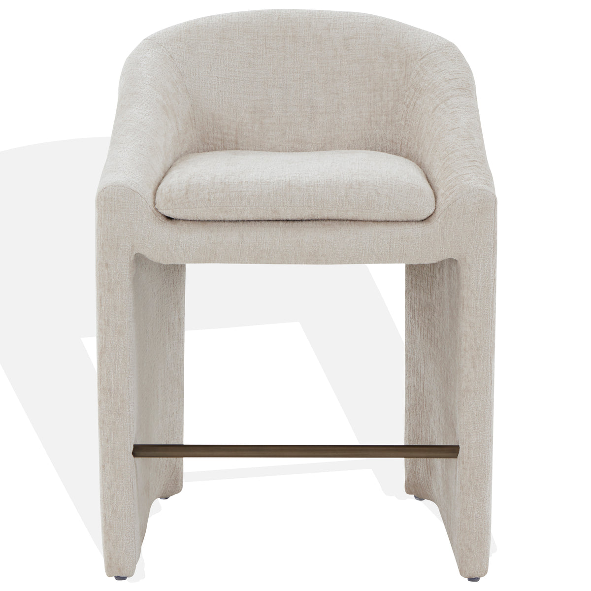 Kagan Chenille Counter Stool in Cream
