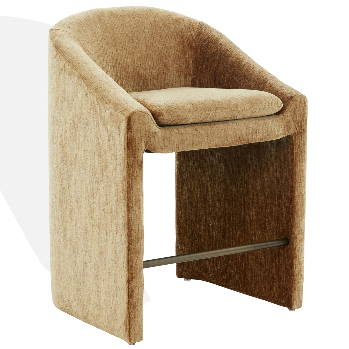 Kagan Chenille Counter Stool in Amber