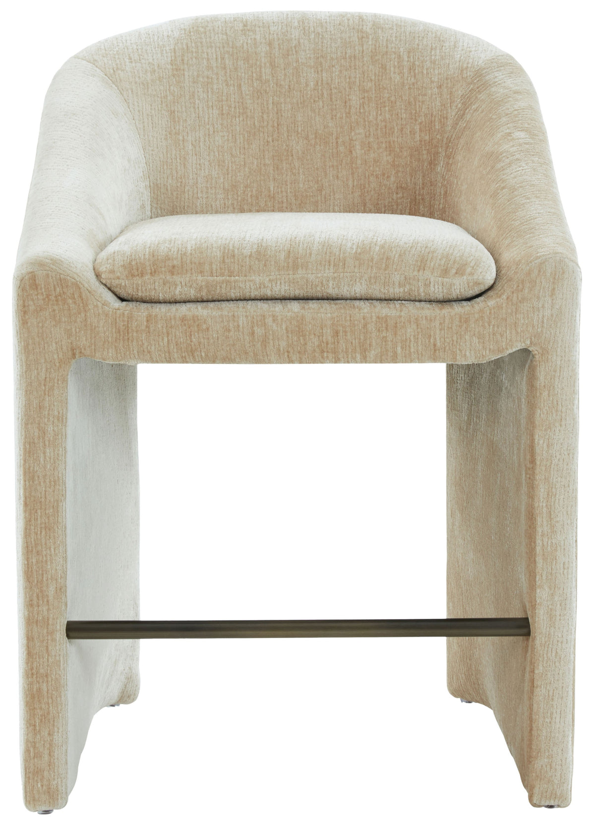 Kagan Chenille Counter Stool in Taupe