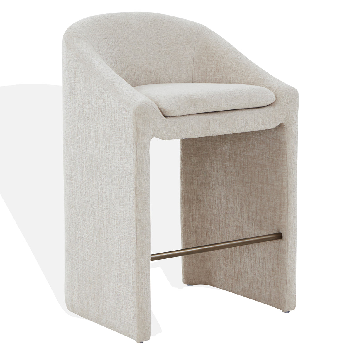 Kagan Chenille Barstool in Cream