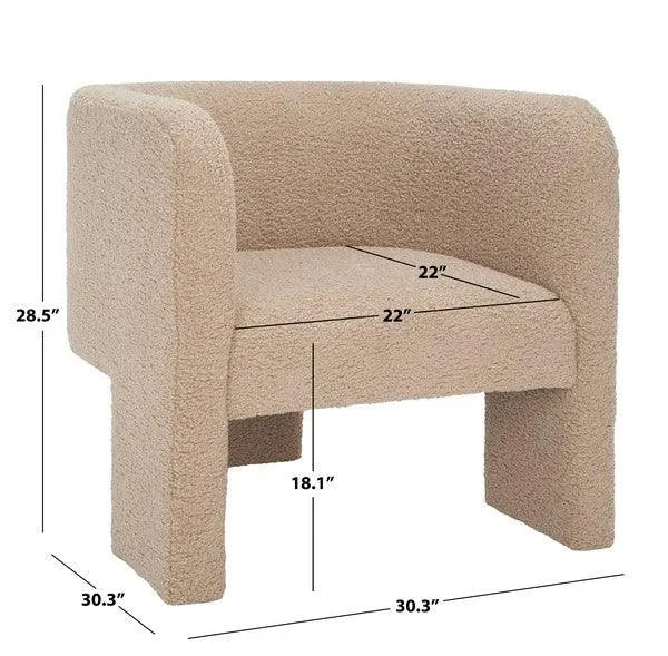 Safavieh Sammie 3 Leg Light Brown Accent Chair