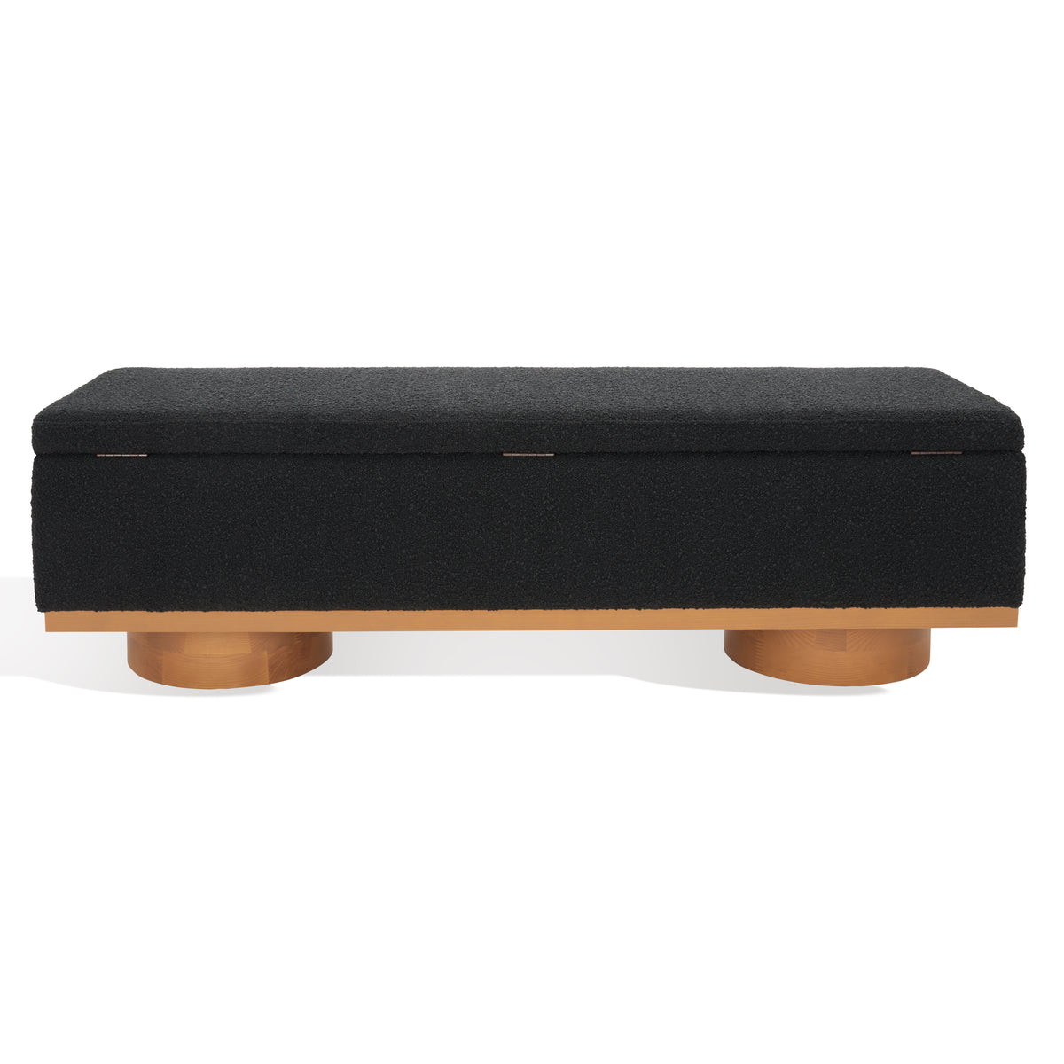 Vianna Boucle Bench in Black and Natural